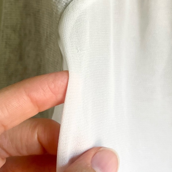 NWT Lane Bryant Grey Knit V- Neck Kimono Sleeve Mixed Media Sheer Top Sz… - Picture 7 of 13